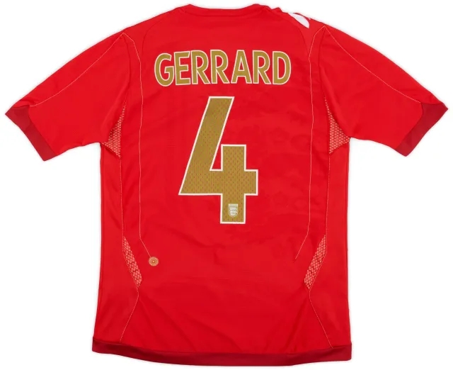 Umbro 2006-08 England Away Shirt Gerrard #4 - 7/10 - (S)
