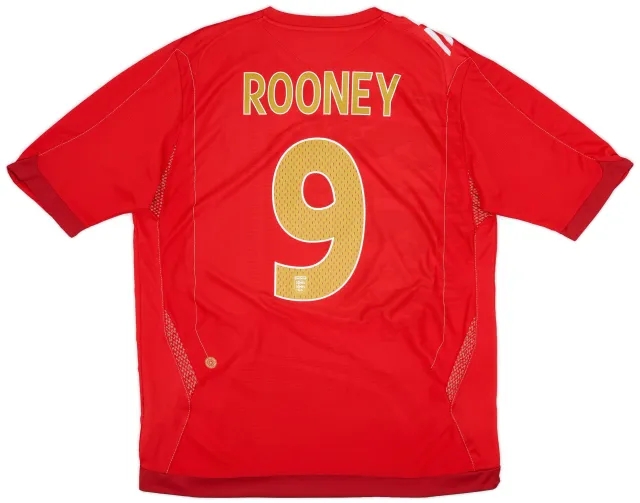 Umbro 2006-08 England Away Shirt Rooney #9 - 6/10 - (XL)