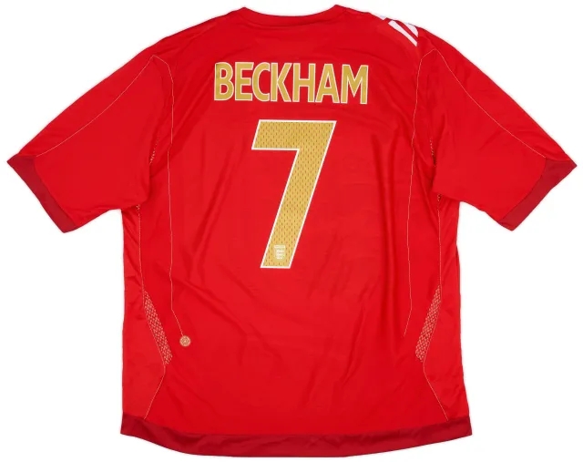 Umbro 2006-08 England Away Shirt Beckham #7 - 7/10 - (XXL)