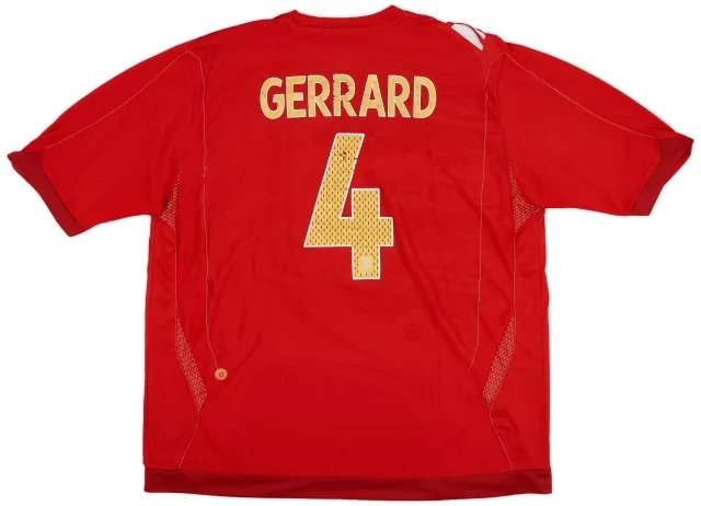 Umbro 2006-08 England Away Shirt Gerrard #4 - 6/10 - (XXL)