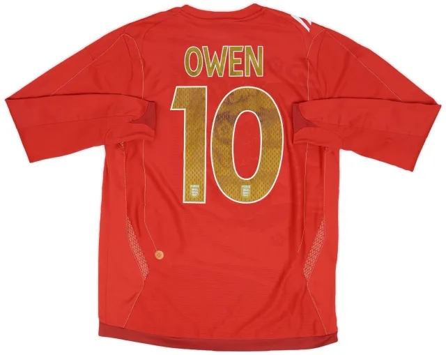 Umbro 2006-08 England Away L/S Shirt Owen #10 - 7/10 - (M)