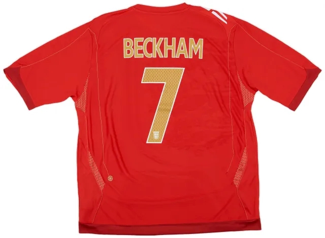 Umbro 2006-08 England Away Shirt Beckham #7 (XXL)