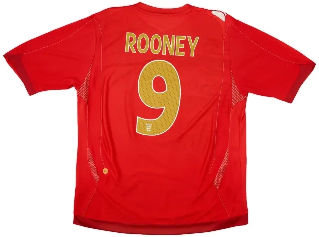 Umbro 2006-08 England Away Shirt Rooney #9 - 6/10 - (XL)