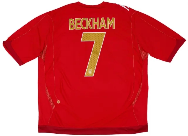 Umbro 2006-08 England Away Shirt Beckham #7 - 9/10 - (3XL)