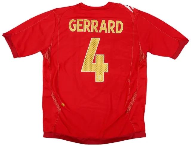 Umbro 2006-08 England Away Shirt Gerrard #4 - 4/10 - (L)