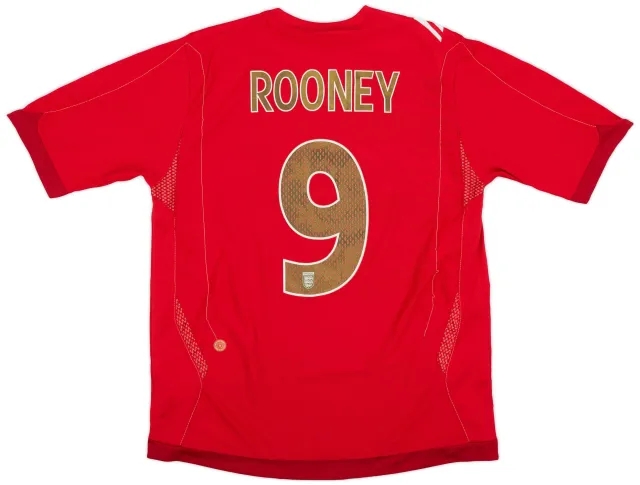 Umbro 2006-08 England Away Shirt Rooney #9 - 6/10 - (L)