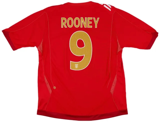 Umbro 2006-08 England Away Shirt Rooney #9 - 6/10 - (XL)