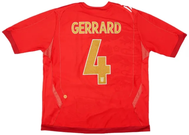 Umbro 2006-08 England Away Shirt Gerrard #4 - 8/10 - (XL)