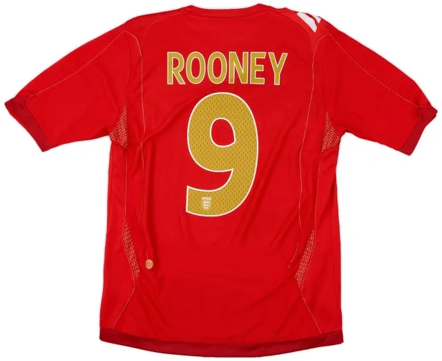 Umbro 2006-08 England Away Shirt Rooney #9 - 8/10 - (M)