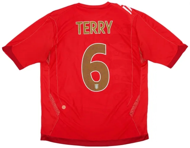 Umbro 2006-08 England Away Shirt Terry #6 - 6/10 - (L)