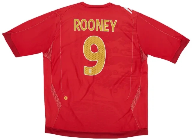 Umbro 2006-08 England Away Shirt Rooney #9 - 5/10 - (XL)