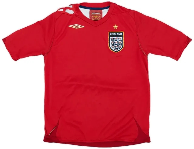 Umbro 2006-08 England Away Shirt - 7/10 - (M.Boys)