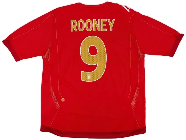 Umbro 2006-08 England Away Shirt Rooney #9 - 6/10 - (XL)