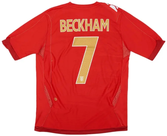 Umbro 2006-08 England Away Shirt Beckham #7 - 5/10 - (M)