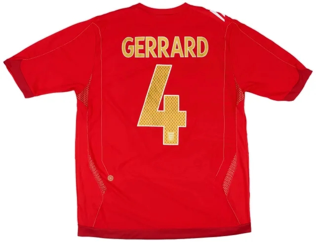 Umbro 2006-08 England Away Shirt Gerrard #4 - 8/10 - (L)