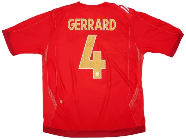 Umbro 2006-08 England Away Shirt Gerrard #4 - 6/10 - (XXL)