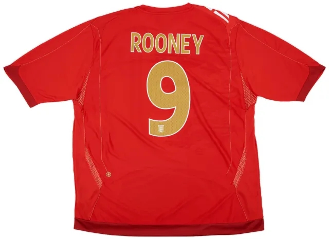 Umbro 2006-08 England Away Shirt Rooney #9 (XXL)