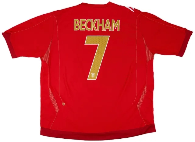 Umbro 2006-08 England Away Shirt Beckham #7 - 8/10 - (3XL)