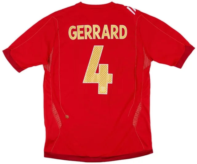 Umbro 2006-08 England Away Shirt Gerrard #4 - 8/10 - (M)