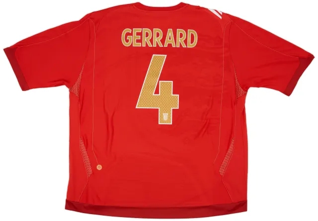 Umbro 2006-08 England Away Shirt Gerrard #4 - 6/10 - (3XL)