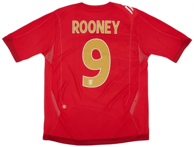 Umbro 2006-08 England Away Shirt Rooney #9 - 8/10 - (L)