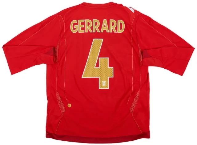 Umbro 2006-08 England Away Shirt Gerrard #4 - 8/10 - (L)