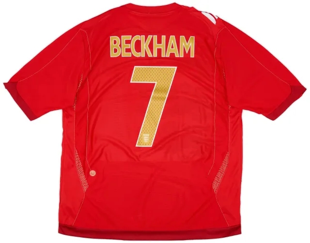 Umbro 2006-08 England Away Shirt Beckham #7 - 6/10 - (XL)