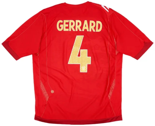 Umbro 2006-08 England Away Shirt Gerrard #4 - 8/10 - (L)
