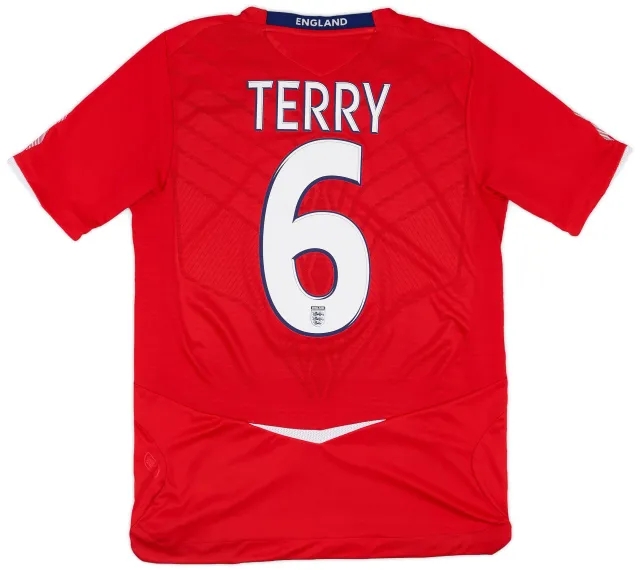 Umbro 2008-10 England Away Shirt Terry #6 - 8/10 - (S)