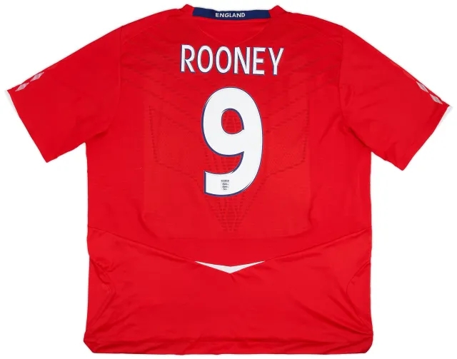 Umbro 2008-10 England Away Shirt Rooney #9 - 6/10 - (XXL)