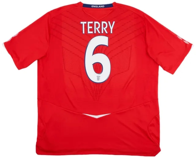 Umbro 2008-10 England Away Shirt Terry #6 - 9/10 - (3XL)