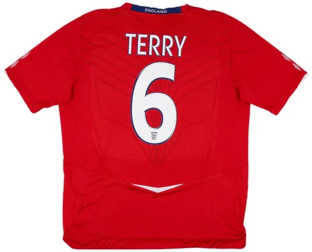 Umbro 2008-10 England Away Shirt Terry #6 - 9/10 - (XL)