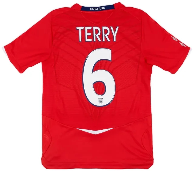 Umbro 2008-10 England Away Shirt Terry #6 - 9/10 - (S)