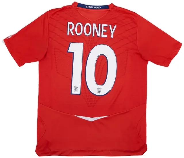 Umbro 2008-10 England Away Shirt Rooney #10 - 6/10 - (L)