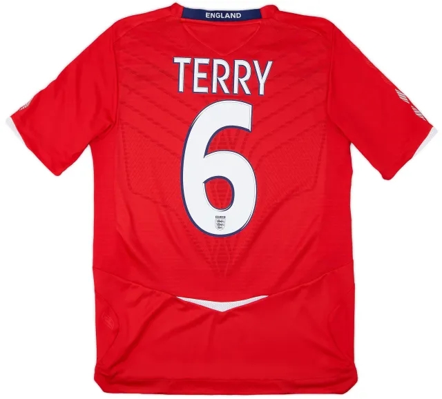 Umbro 2008-10 England Away Shirt Terry #6 - 8/10 - (S)