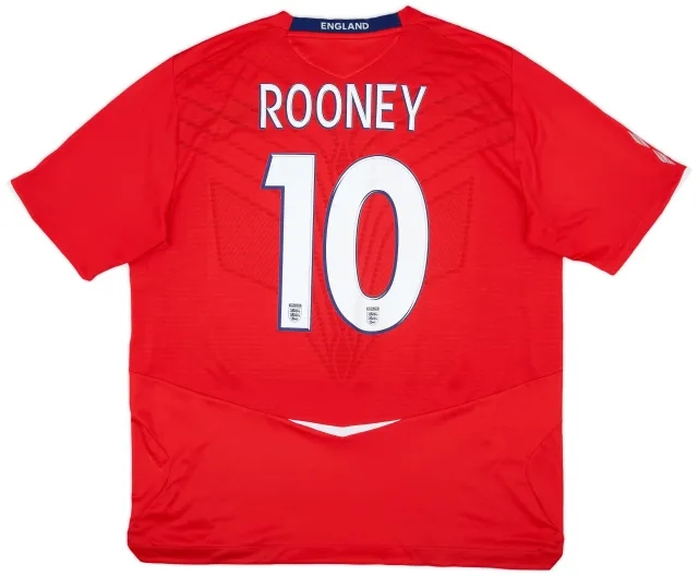Umbro 2008-10 England Away Shirt Rooney #10 - 9/10 - (XXL)
