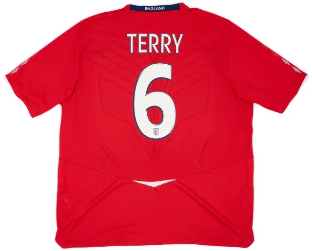 Umbro 2008-10 England Away Shirt Terry #6 - 9/10 - (3XL)