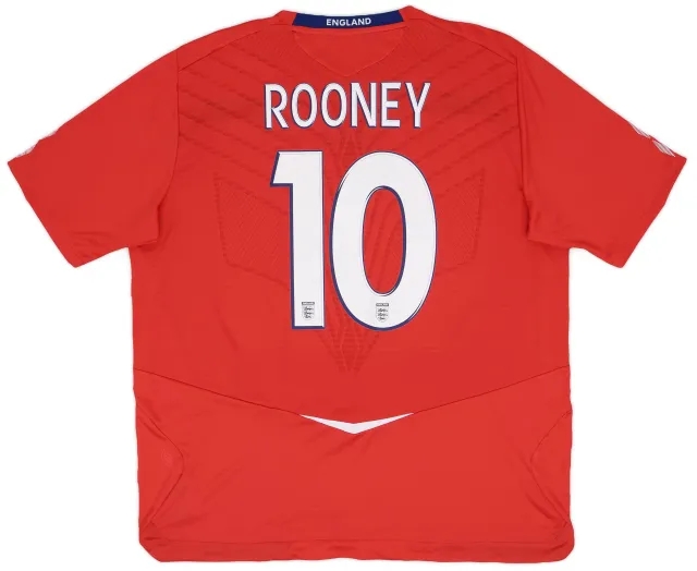 Umbro 2008-10 England Away Shirt Rooney #10 - 9/10 - (XXL)
