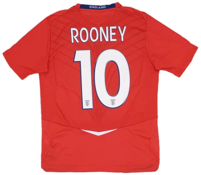 Umbro 2008-10 England Away Shirt Rooney #10 - 8/10 - (L)