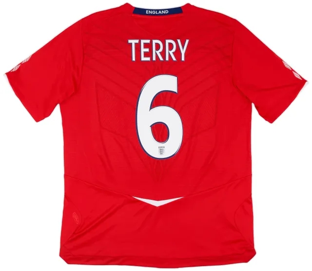 Umbro 2008-10 England Away Shirt Terry #6 - 9/10 - (XL)