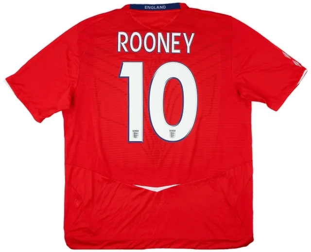 Umbro 2008-10 England Away Shirt Rooney #9 - 8/10 - (XXL)