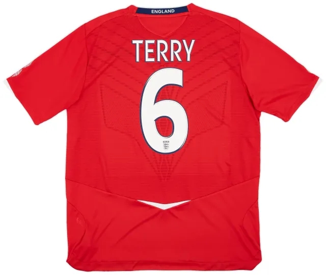 Umbro 2008-10 England Away Shirt Terry #6 - 7/10 - (XL)