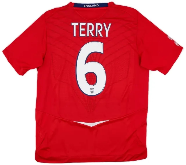 Umbro 2008-10 England Away Shirt Terry #6 - 7/10 - (L)
