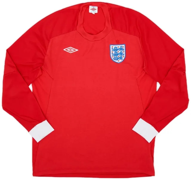 Umbro 2010-11 England Away L/S Shirt - 7/10 - (L)