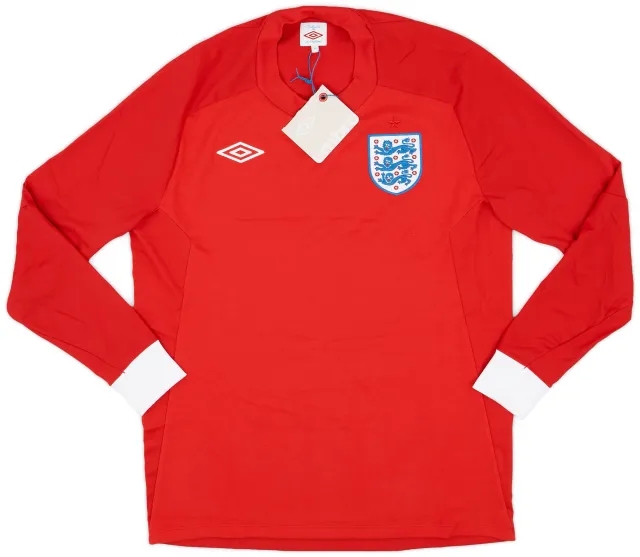 Umbro 2010-11 England Away L/S Shirt (L)