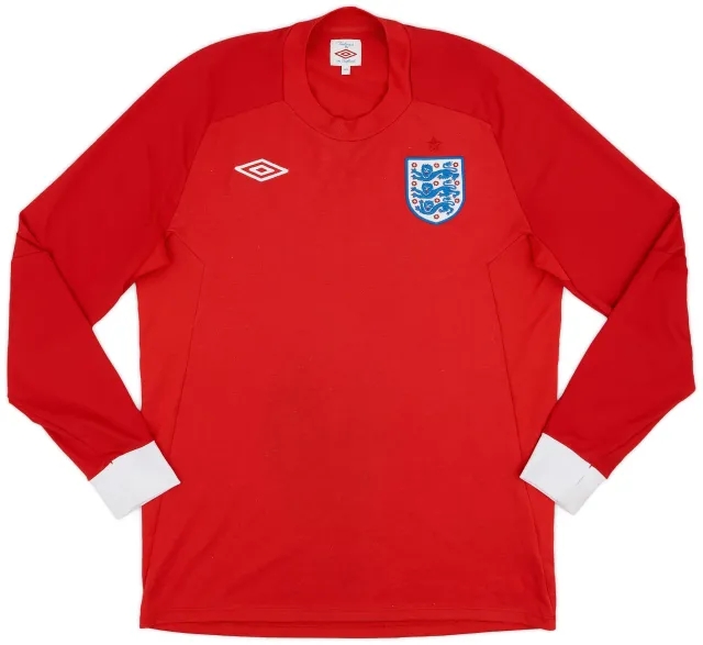 Umbro 2010-11 England Away L/S Shirt - 8/10 - (M)