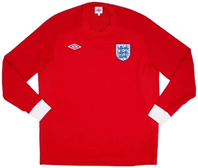 Umbro 2010-11 England Away L/S Shirt - 9/10 - (XL)