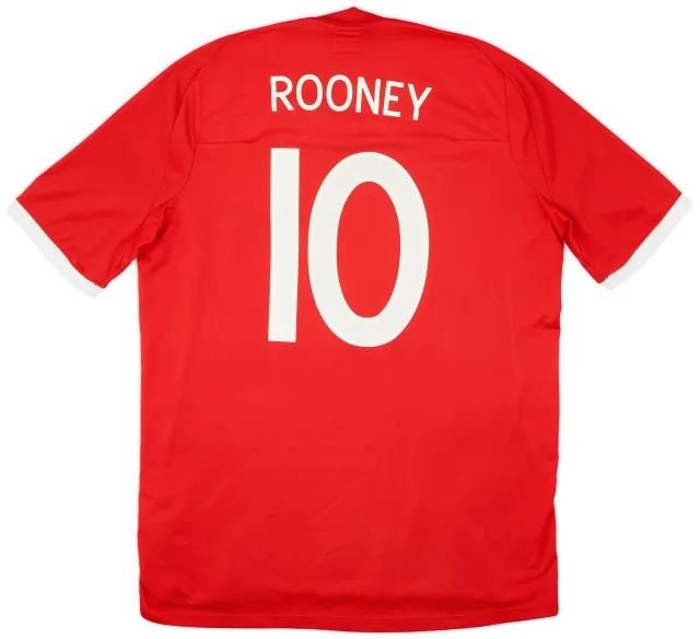 Umbro 2010-11 England Away Shirt Rooney #10 - 6/10 - (L)
