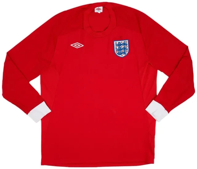 Umbro 2010-11 England Away L/S Shirt - 6/10 - (L)