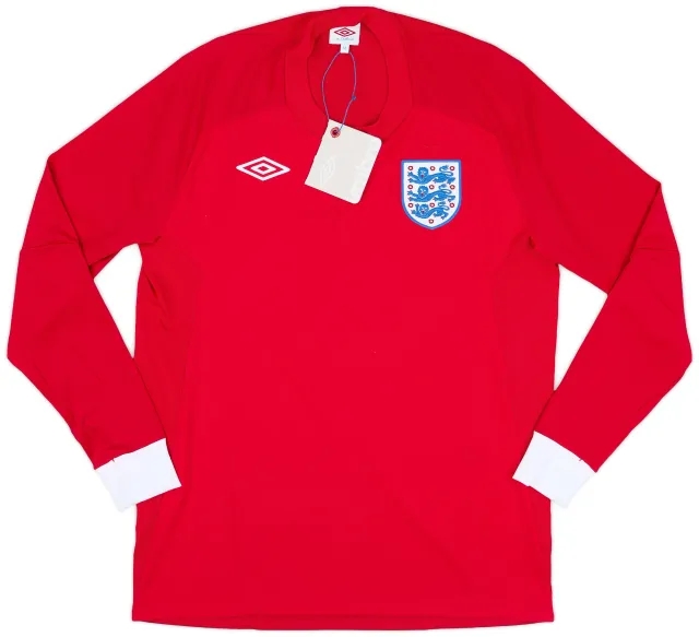 Umbro 2010-11 England Away L/S Shirt (L)